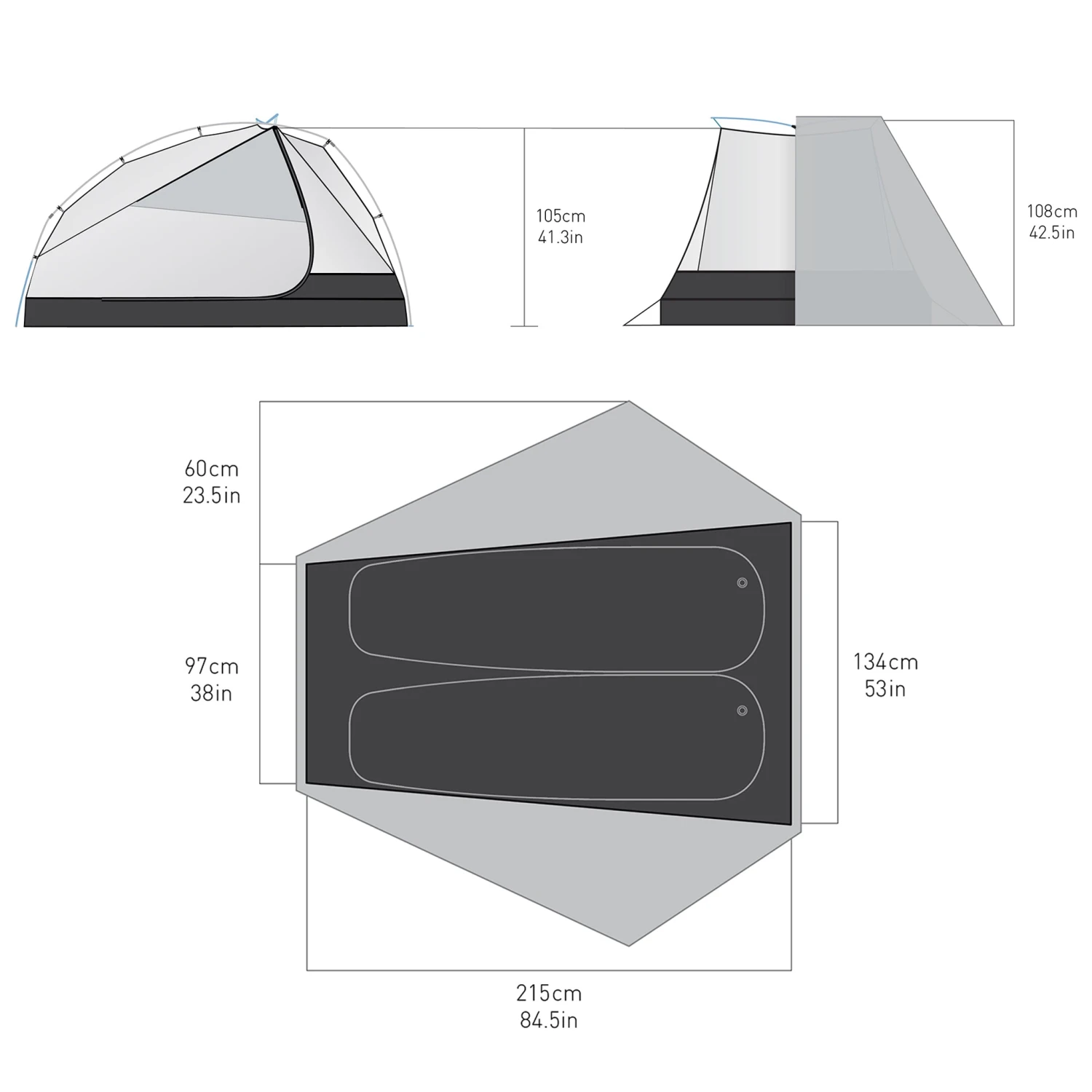 Sea To Summit Alto TR2 Plus - Two Person Ultralight Tent (3+ Season) 9 Sea To Summit Alto TR2 Plus - Two Person Ultralight Tent (3+ Season) - Image 7