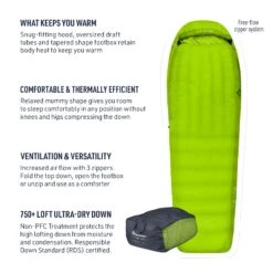 Sea To Summit Ascent Down Sleeping Bag (25°F, 15°F & 0°F) -Sea To Summit AscentSleepingBagFeatures