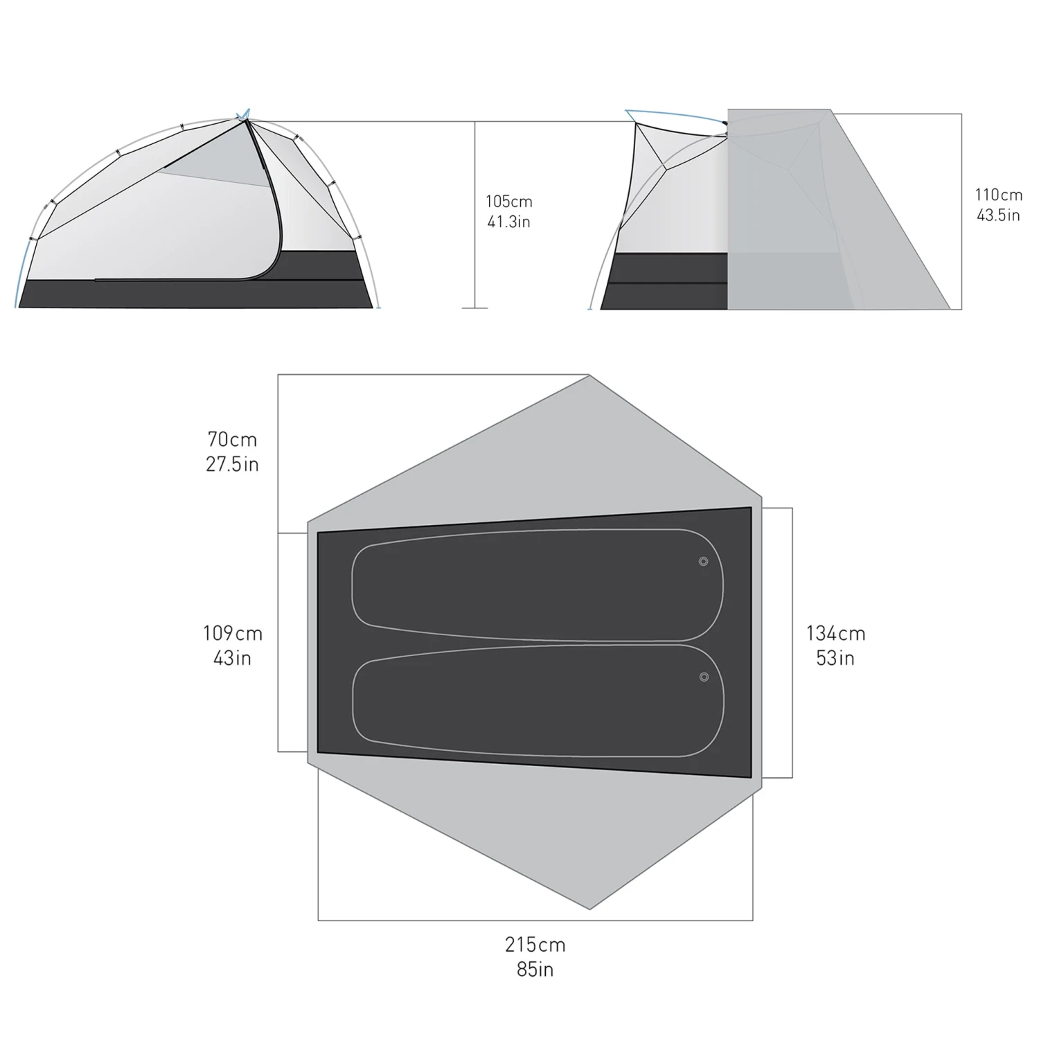 Sea To Summit Telos TR2 Plus - Two Person Freestanding Tent (3+ Season) 8 Sea To Summit Telos TR2 Plus - Two Person Freestanding Tent (3+ Season) - Image 6