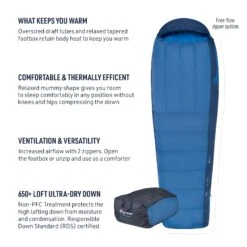 Sea To Summit Trek Down Sleeping Bag (30°F, 18°F & 10°F) -Sea To Summit TrekSleepingBagFeatures